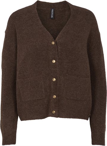 Prepair - Gigi Knit Cardigan - Chocolate Brown